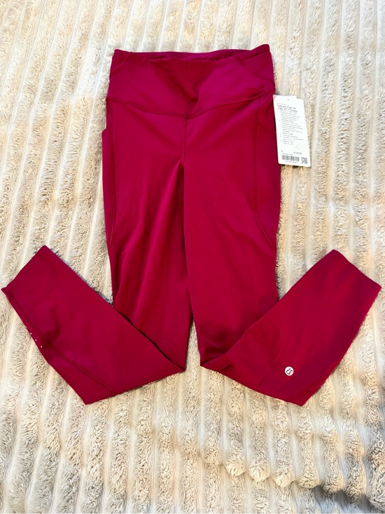 lululemon athletica Pants - NWT lululemon athletica Raspberry Fast and Free HR Leggings 25” *pockets